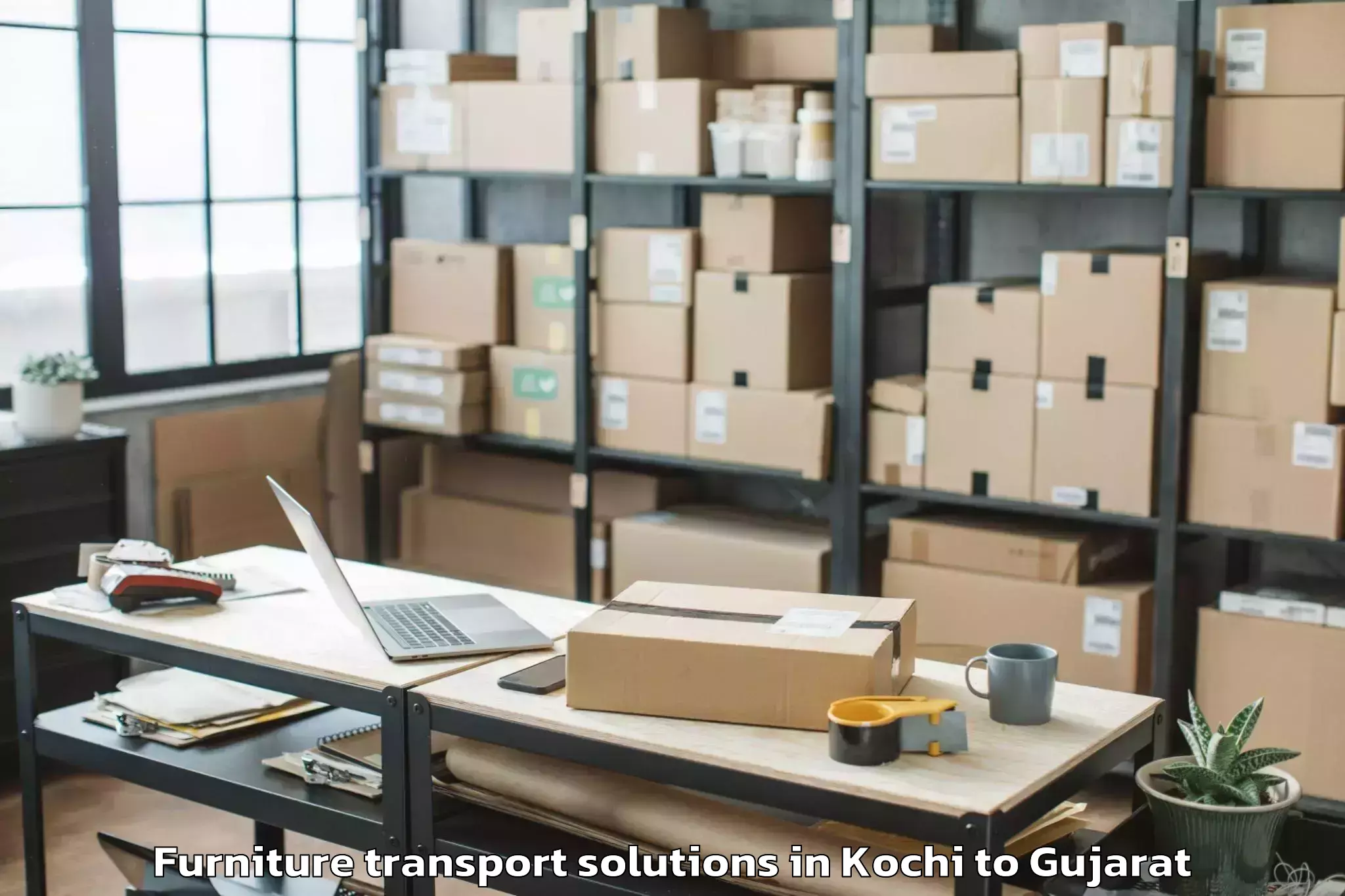 Professional Kochi to Dahej Furniture Transport Solutions